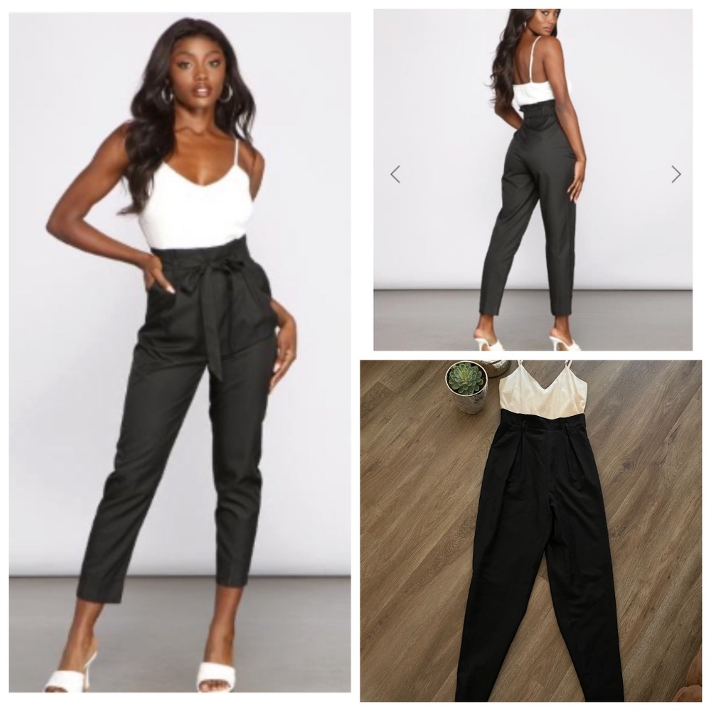 Windsor Jumpsuit, White With Black.